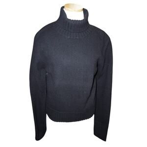 Lauren Ralph Lauren Black Wool Angora Cashmere Turtleneck Sweater Y2K Women’s XL